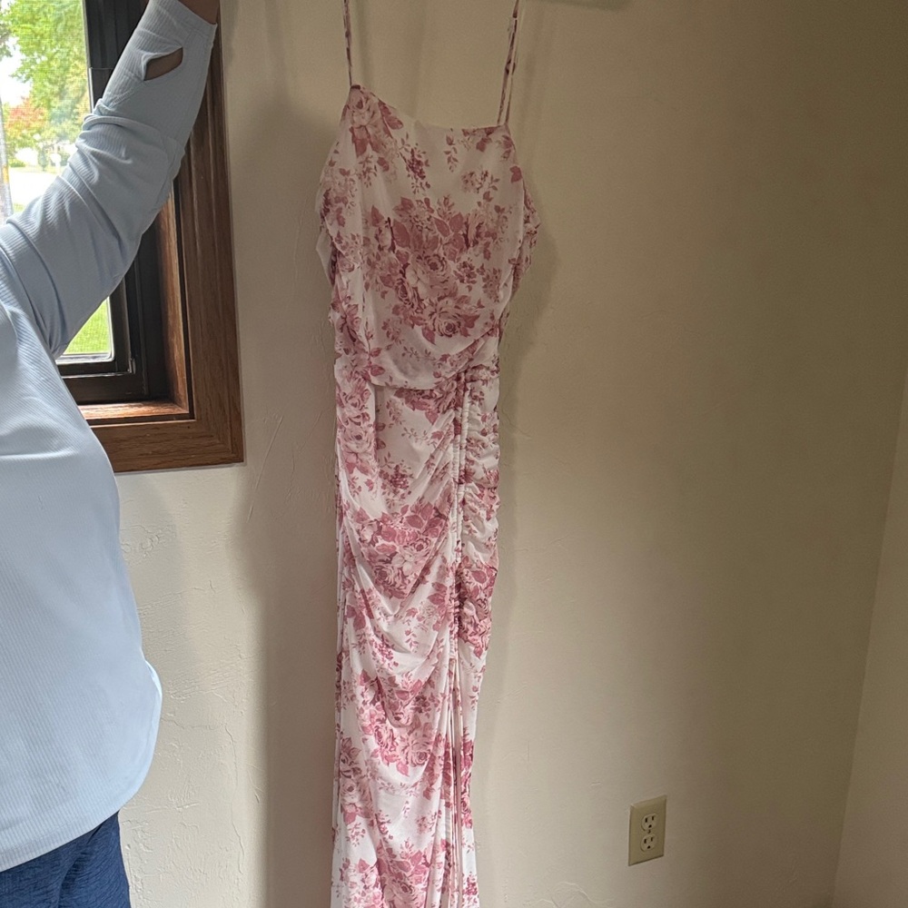 Charlotte Russe Pink Floral Maxi Dress